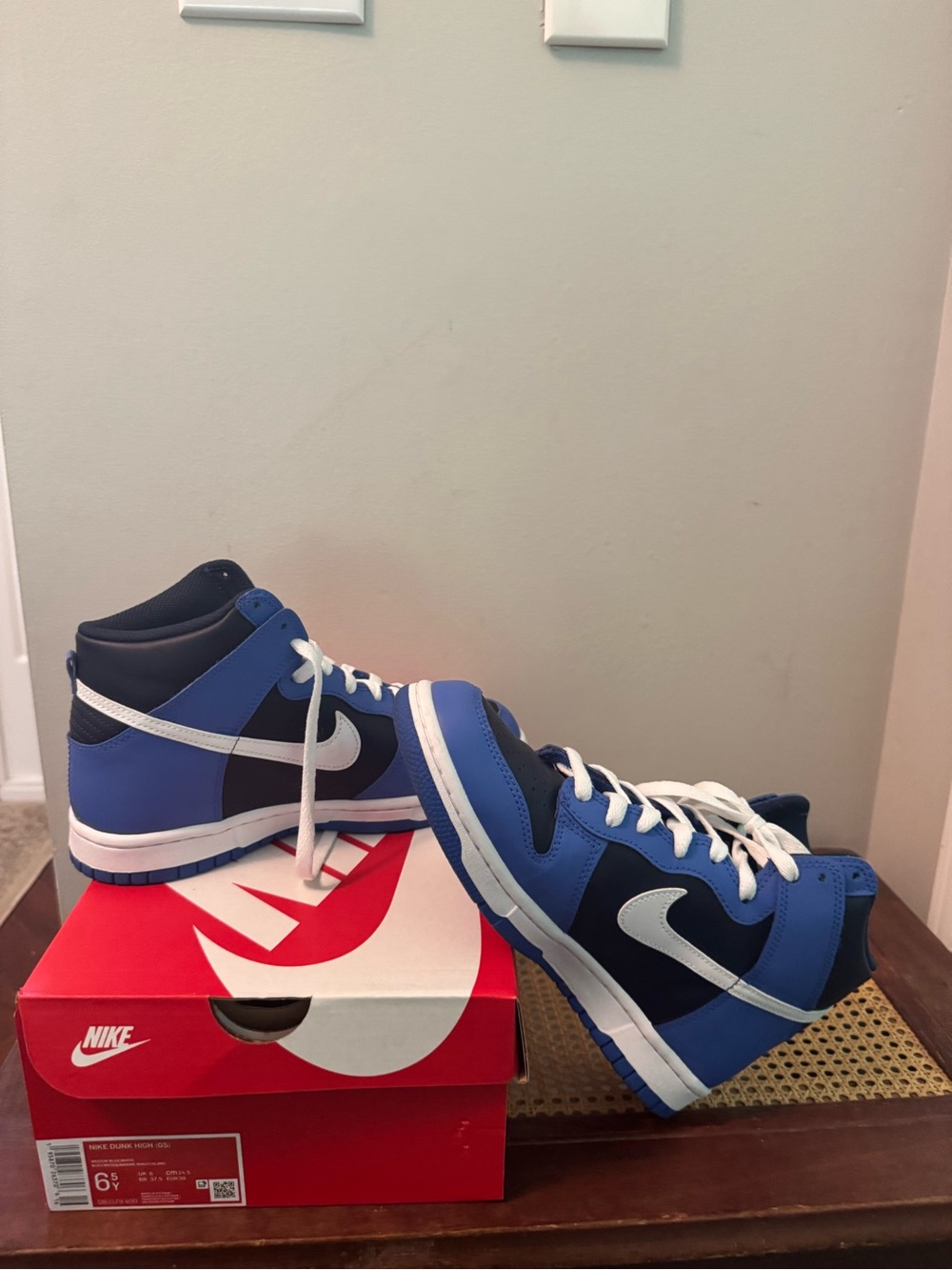 Nike Dunk High Obsidian Blue, Navy Blue & White